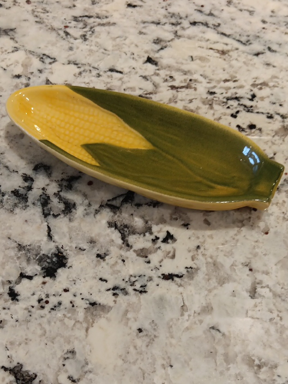Vintage Shawnee Corn-Shaped  Dish - Yellow & Green